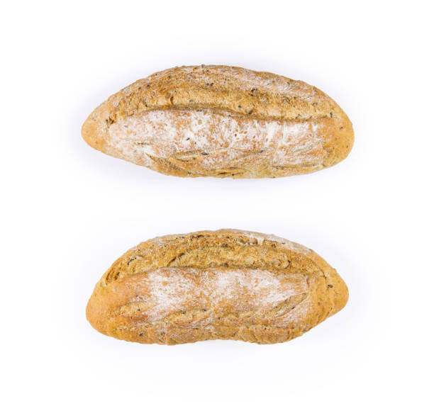 istock Multigrain bread. Multigrain loaf. Fresh fragrant bread Isolated on white background. Collection of baked bread 1498422819