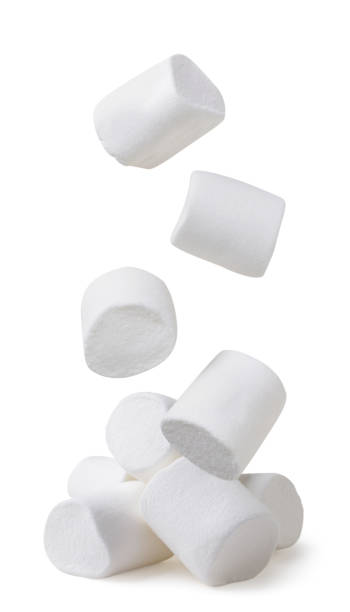 istock Marshmallow falls on a pile on a white background. Isolated 1498428634