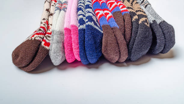 istock Color set of warm wool socks. Durable sock socks 1498429708
