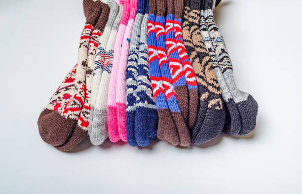 istock Color set of warm wool socks. Durable sock socks 1498429719
