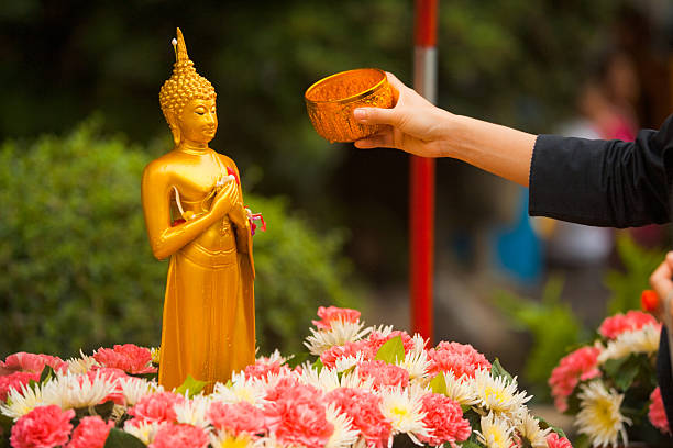 istock Songkran Bathing Buddha Statue Arm 149843418