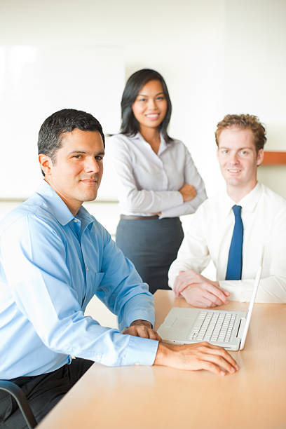 istock Latino Man Leading Business Meeting 149843477