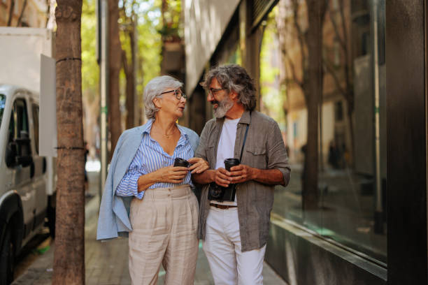istock Cheerful senior couple socializing outside. 1498435576