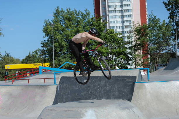 istock Rider is jumping in the skatepark. 1498436133