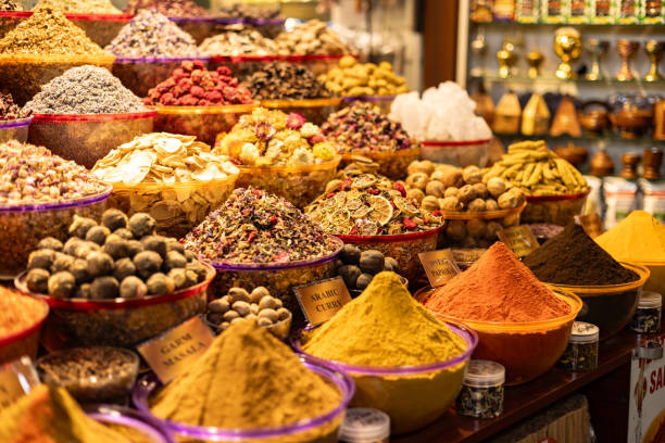 istock Dubai district Deira, old souk, spice and herb market. 1498437846