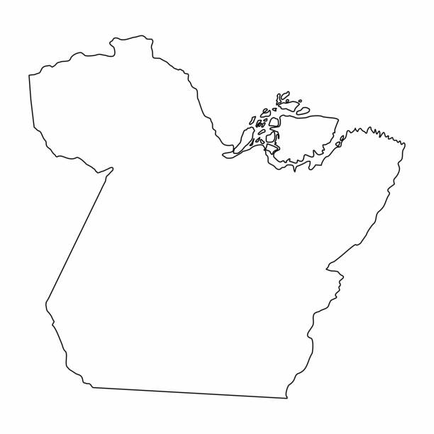 Amazon Outlined Amazon Rainforest Map Outline