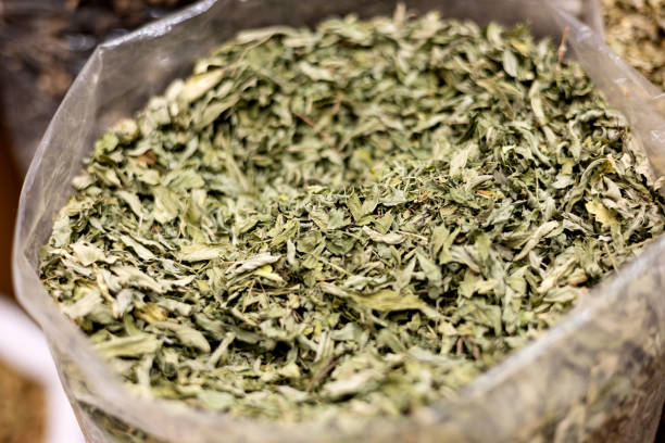 istock Dubai spice market, dried mint leaves. 1498443086