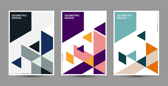 Vector Geometric Cover Minimal Template Banner Design Background