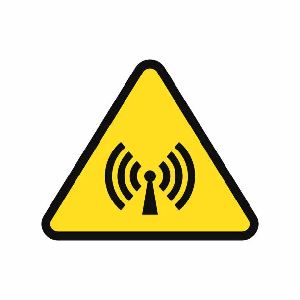 Vector illustration of Non ionizing radiation caution warning symbol design vector