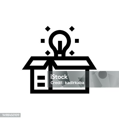 istock Creative Package Line icon, Design, Pixel perfect, Editable stroke. Logo, Sign, Symbol. Graphic Design, Design Thinking. 1498450109