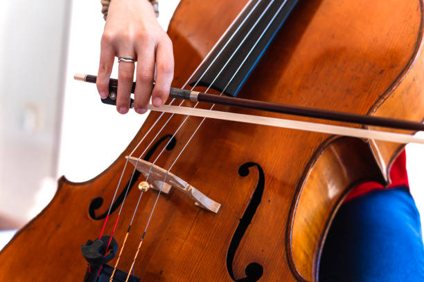 istock Home Study: Young Cellist Perfecting Her Craft for Concert 1498464129