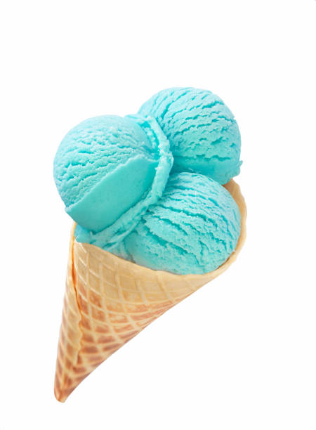 istock ice cream Blue waffle 1498468424