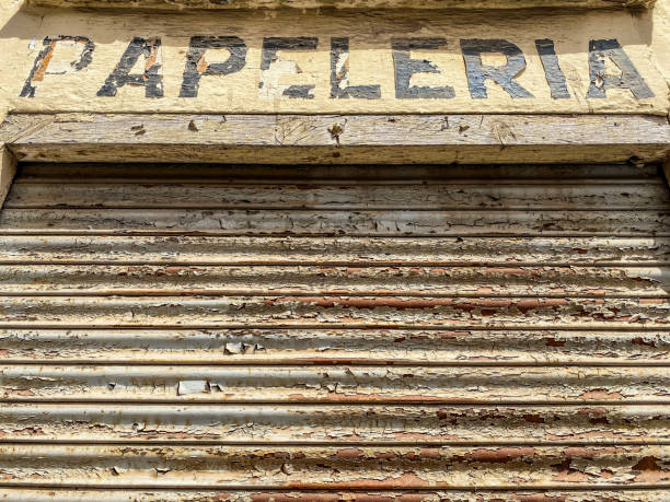 istock Weathered stationery shop sign 1498469970