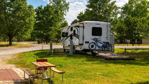 istock Camping in Rv motorhome 1498474367