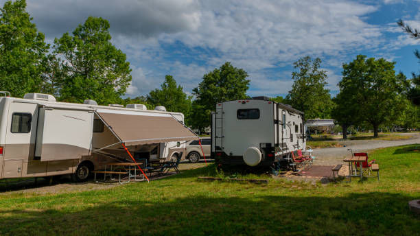 istock Camping in Rv motorhome 1498474371