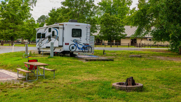 istock Camping in Rv motorhome 1498480842