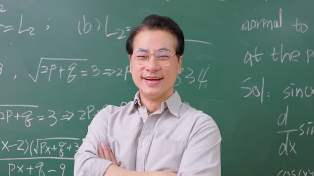 Senior calculus professor smile