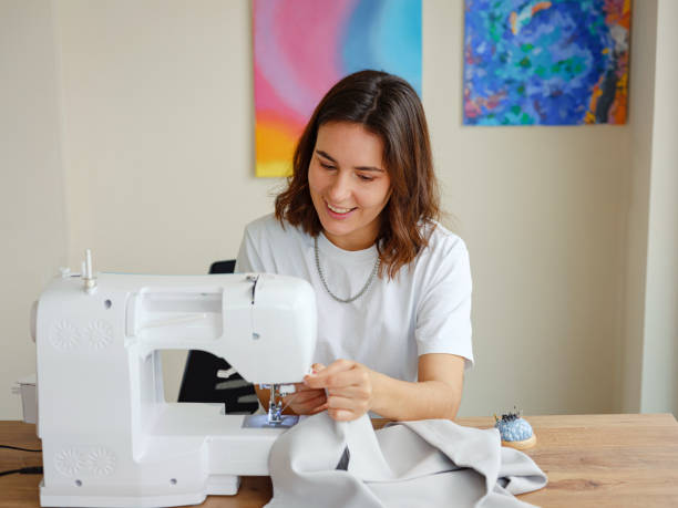 istock Workplace of a dressmaker. Handmade concept. 1498484615