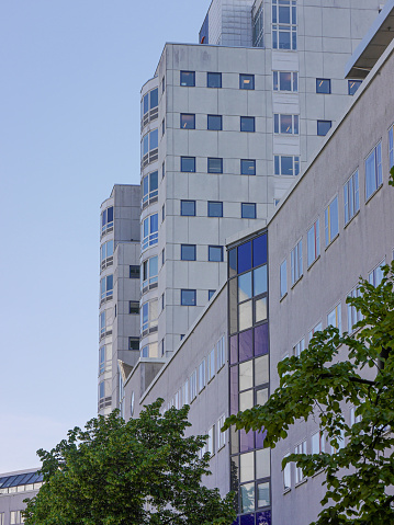 Low angle view of the buildings against the sky