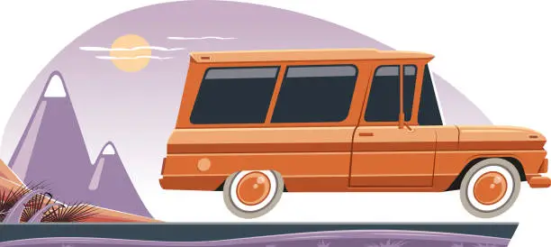 Vector illustration of CARAVAN USA