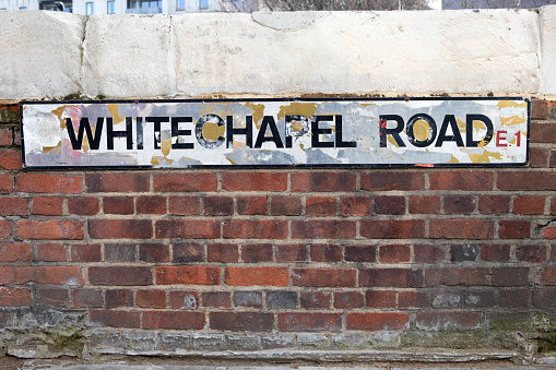 Whitechapel Road Sign in London, UK