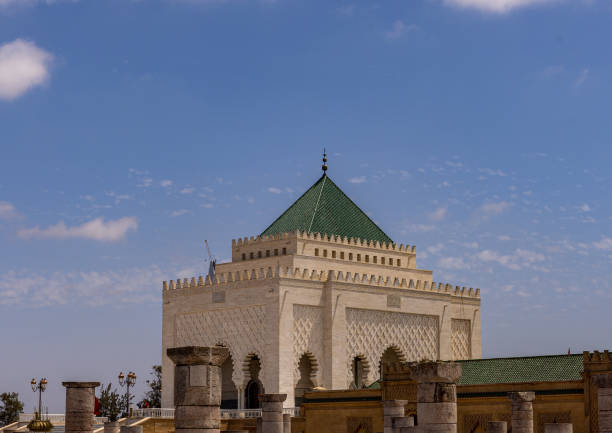 Mausoleum for Mohammed V, the father of Moroccan independence stock photo