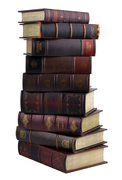 Piles of books stock photo