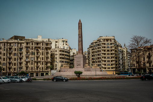 Cairo, Egypt - 11th of April, 2022. Ramses II Obelisk As Part Of Tahrir Square