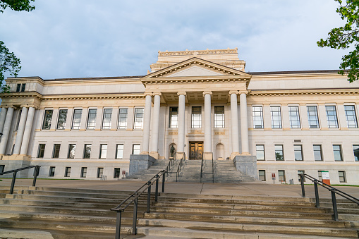 Philadelphia, USA - October 27, 2023. Historic building of Wistar Institute of Anatomy in the campus of University of Pennsylvania in Autumn, Philadelphia, USA