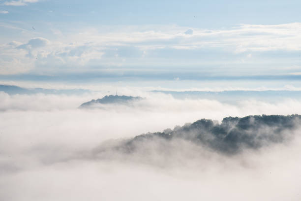 Hills above the clouds from Goutrens, Aveyron