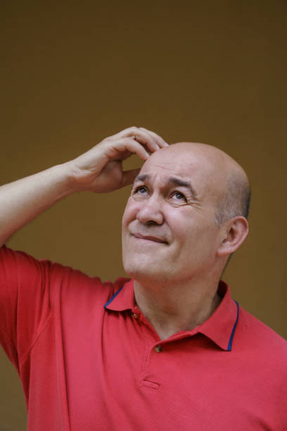 istock Close up of bald mature man 1498506762
