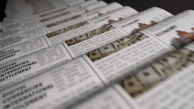 Newspaper Printing process in a 3D animation