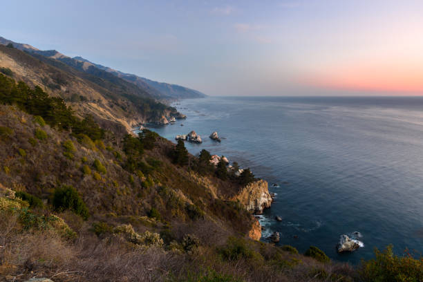 istock Rugged coast of central California at dusk 1498512199