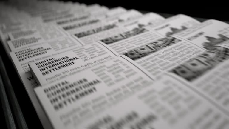 A Newspaper Printing Press in a 3D animation