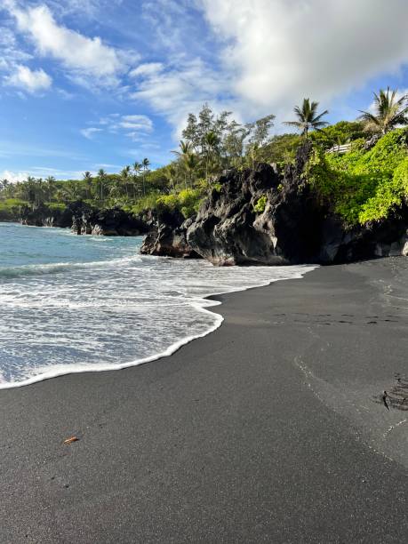istock Black Sand Beach, Maui, Hawaii 1498520947