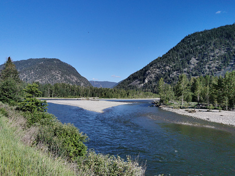 The Similkameen River runs through southern British Columbia, Canada. The river is said to be named for an indigenous people called Similkameigh, meaning \