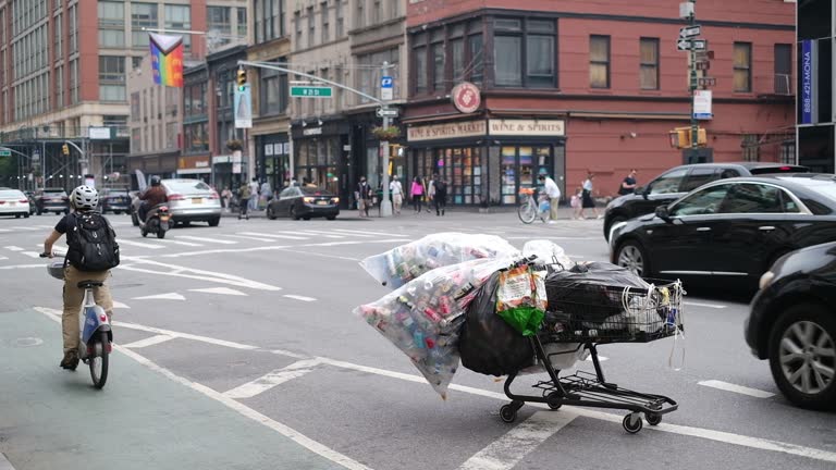 Garbage Collector's Cart. New York City.