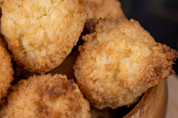 istock Small homemade coconut cookies made using coconut chips 1498530193