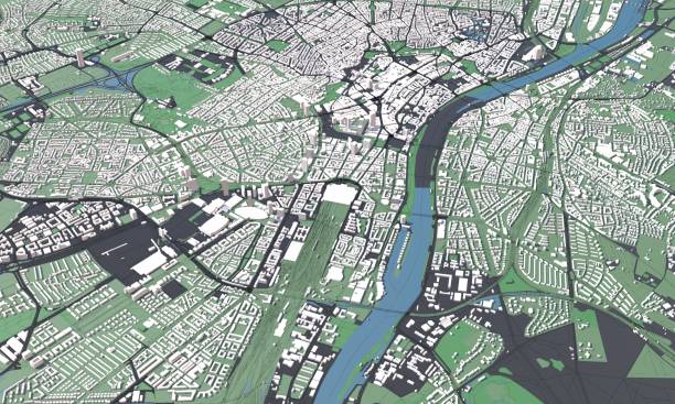 istock 3D illustration of Frankfurt mass buildings 1498536636