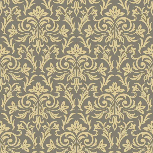 Vector illustration of Vector seamless border in Victorian style