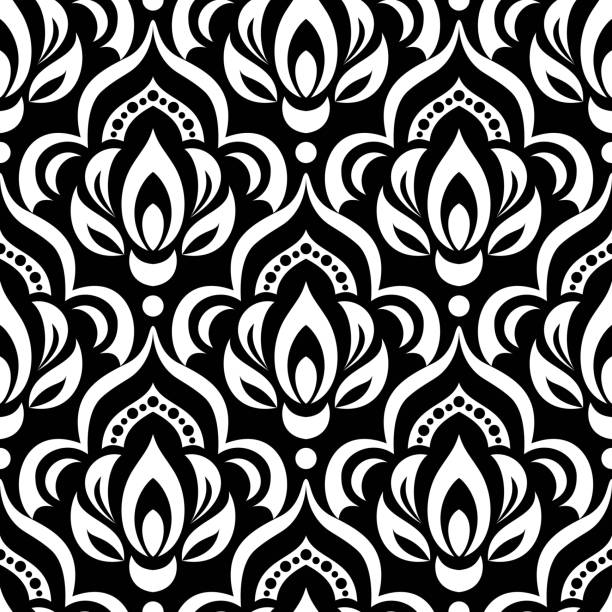 Black And White Damask Patterns