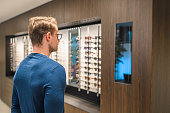 Concentrated White Client Observing Eyeglasses Options