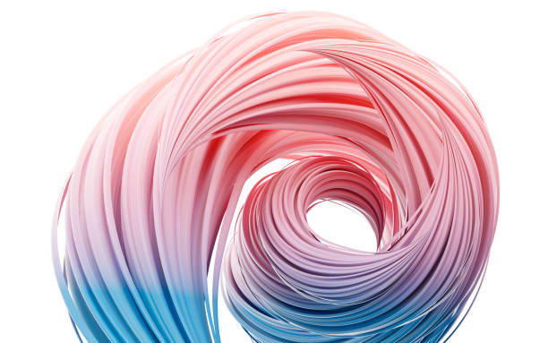 istock Flowing and twist geometry lines, 3d rendering. 1498550967