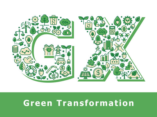 ilustraciones, imágenes clip art, dibujos animados e iconos de stock de texto diseñado por gx (green transformation) - budget green business finance