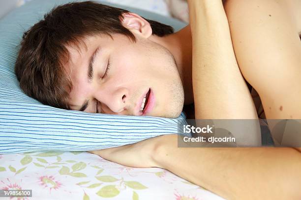 Tired Man Stock Photo - Download Image Now - Adult, Adults Only, Bed - Furniture