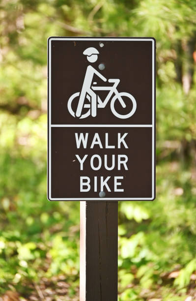 istock Walk Your Bike Sign 1498566474