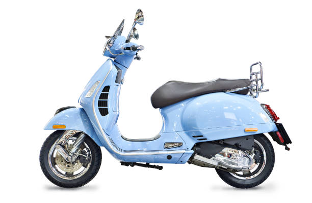 istock New blue retro scooter isolated white 1498586010