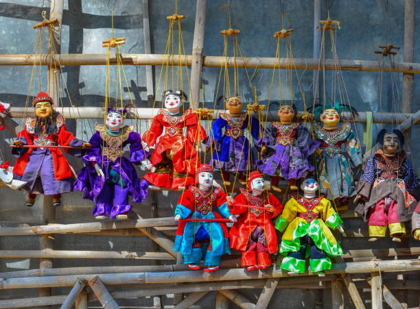 istock Traditional handicraft puppets for sale 1498586236
