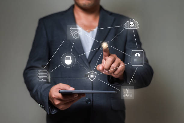 istock Concept of cyber security, information security and encryption, privacy and personal data protection, secure Internet access, cybersecurity. 1498589004