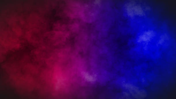 istock Smoke or fog with red and blue fill lights background 1498603489